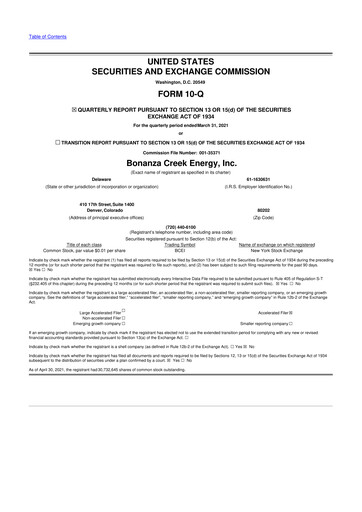 Thumbnail Civitas Resources 10-Q Quarterly Report FY2021 