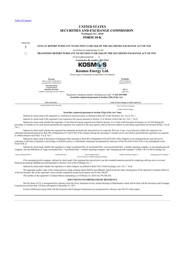 Thumbnail Kosmos Energy 10-K Annual Report 2017