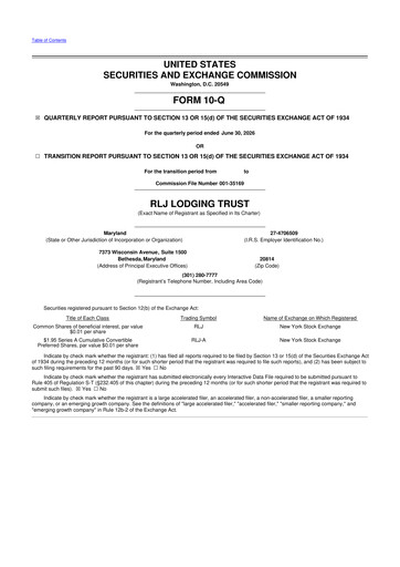 Thumbnail RLJ Lodging Trust 10-Q Quarterly Report FY2026 