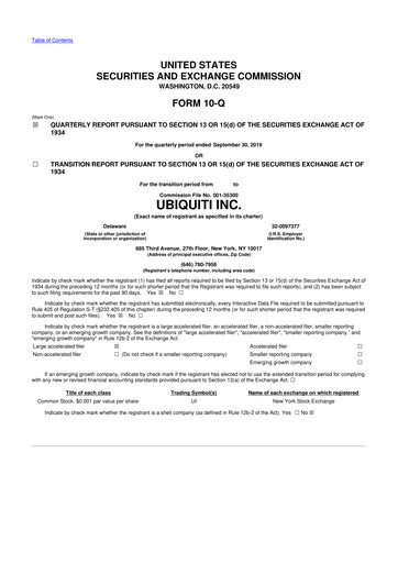 Thumbnail Ubiquiti 10-Q Quarterly Report FY2020 