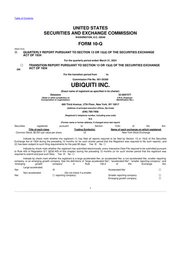 Thumbnail Ubiquiti 10-Q Quarterly Report FY2024 