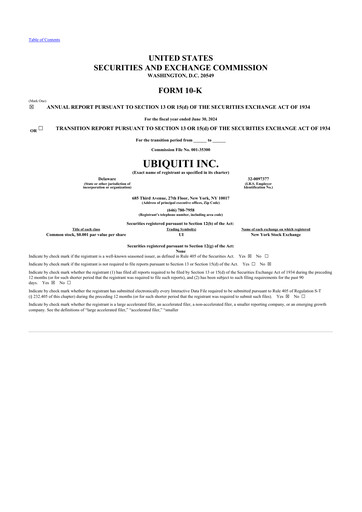 Thumbnail Ubiquiti 10-K Annual Report 2024