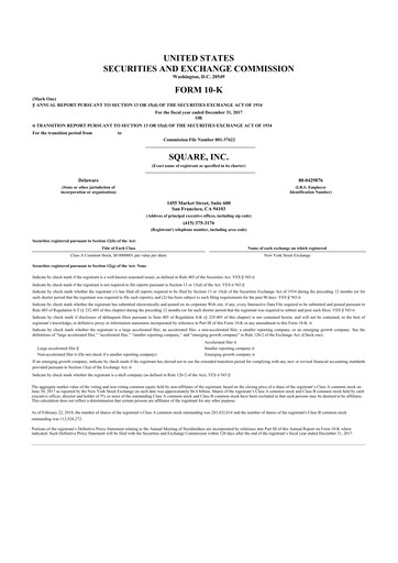 Thumbnail Block 10-K Annual Report 2017