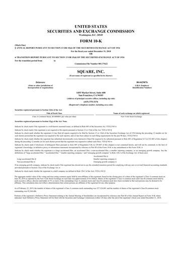 Thumbnail Block 10-K Annual Report 2018