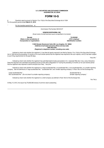 Miniature Iovance Biotherapeutics
 10-Q Rapport trimestriel 2012 