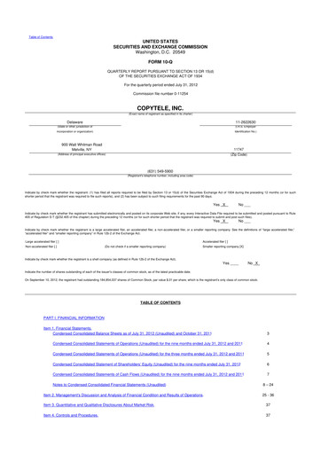 Vorschaubild Anixa Biosciences 10-Q Quartalsbericht 2012 