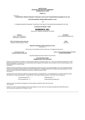 Vorschaubild Biomerica 10-Q Quartalsbericht 2013 