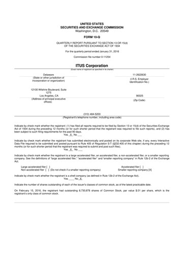 Vorschaubild Anixa Biosciences 10-Q Quartalsbericht 2016 