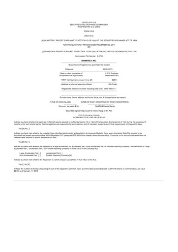 Vorschaubild Biomerica 10-Q Quartalsbericht  