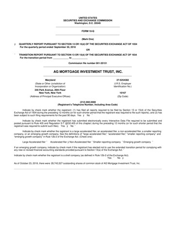 Thumbnail TPG Mortgage Investment Trust 10-Q Quarterly Report FY 