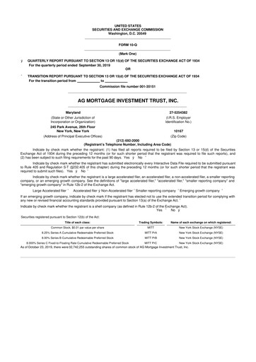 Thumbnail TPG Mortgage Investment Trust 10-Q Quarterly Report FY 