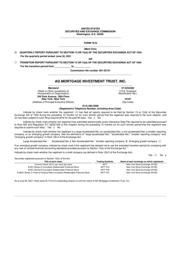 Thumbnail TPG Mortgage Investment Trust 10-Q Quarterly Report FY 