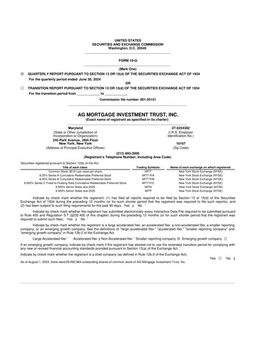 Thumbnail TPG Mortgage Investment Trust 10-Q Quarterly Report FY 