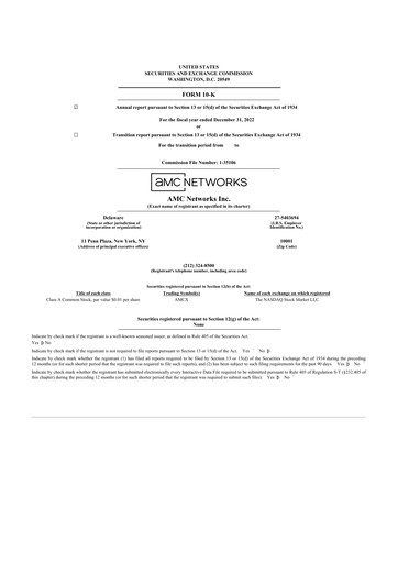 Thumbnail AMC Networks
 10-K Annual Report 2022