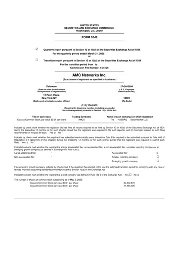 Thumbnail AMC Networks
 10-Q Quarterly Report FY2025 