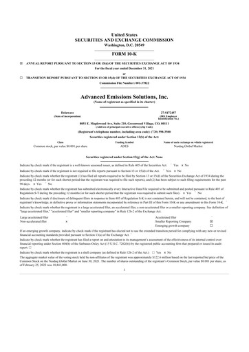 Thumbnail Arq Inc. 10-K Annual Report 2021