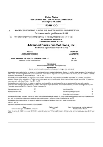 Vorschaubild Arq Inc. 10-Q Quartalsbericht 2022 