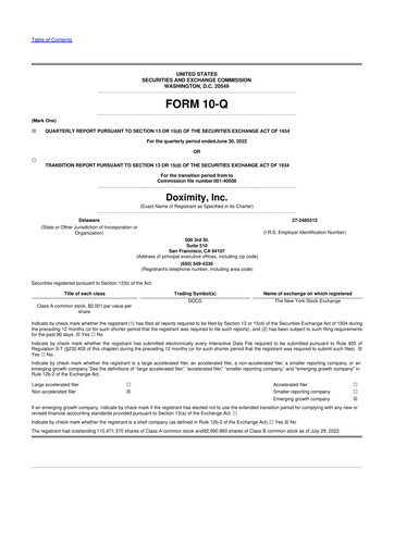 Thumbnail Doximity 10-Q Quarterly Report FY2023 