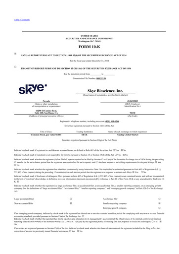 Thumbnail Skye Bioscience 10-K Annual Report 2024