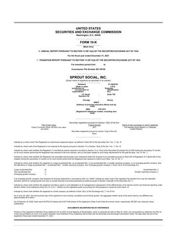 Thumbnail Sprout Social
 10-K Annual Report 2021