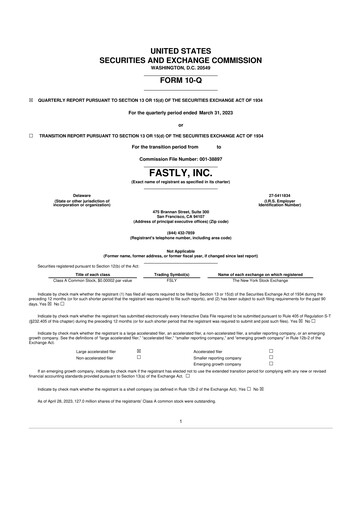 Thumbnail Fastly
 10-Q Quarterly Report FY2023 