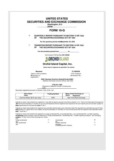 Thumbnail Orchid Island Capital
 10-Q Quarterly Report FY2020 