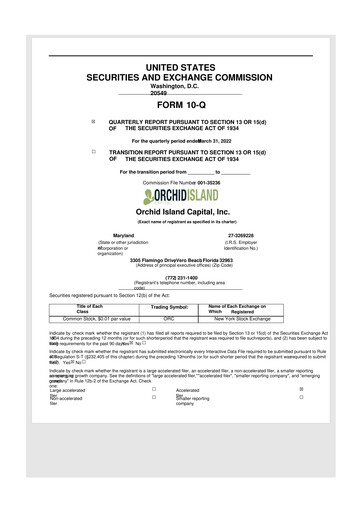 Thumbnail Orchid Island Capital
 10-Q Quarterly Report FY2022 