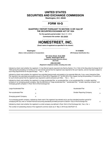 Thumbnail Mechanics Bancorp 10-Q Quarterly Report FY2018 