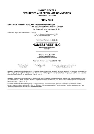 Thumbnail Mechanics Bancorp 10-Q Quarterly Report FY2019 