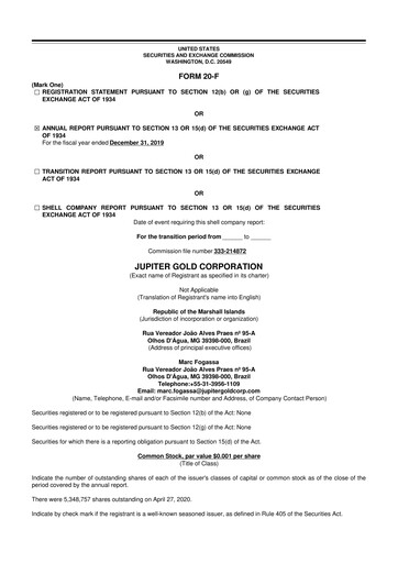 Thumbnail Atlas Critical Minerals 20-F Annual Report 2019