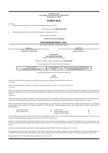 Thumbnail FingerMotion
 10-K Annual Report 2022