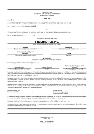 Thumbnail FingerMotion
 10-Q Quarterly Report FY2026 