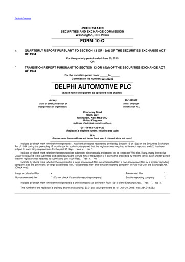 Vorschaubild Aptiv 10-Q Quartalsbericht 2015 