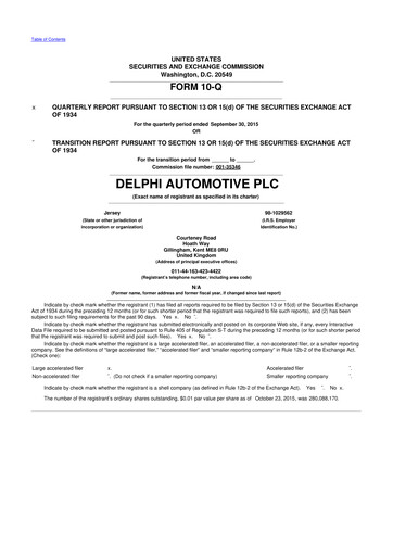 Vorschaubild Aptiv 10-Q Quartalsbericht 2015 