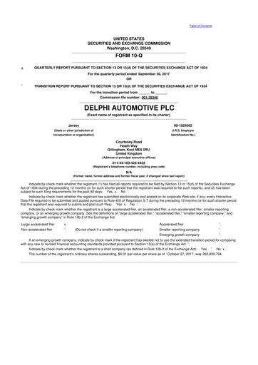 Vorschaubild Aptiv 10-Q Quartalsbericht 2017 