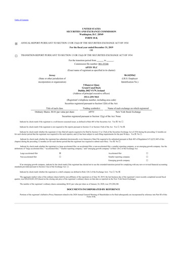 Vorschaubild Aptiv 10-K Jahresbericht 2019