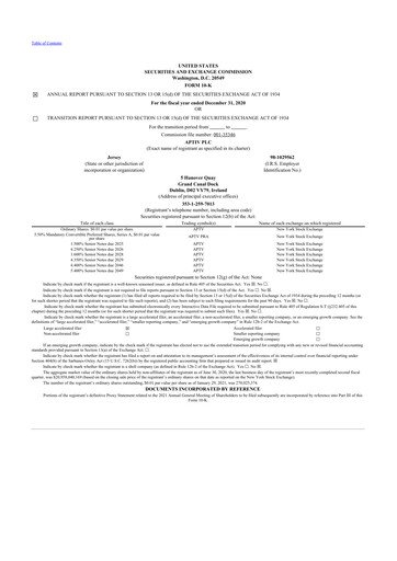 Vorschaubild Aptiv 10-K Jahresbericht 2020