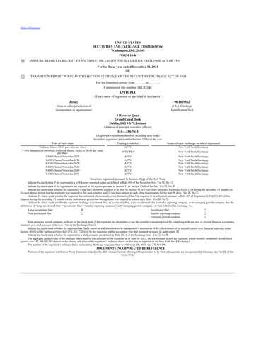 Vorschaubild Aptiv 10-K Jahresbericht 2021