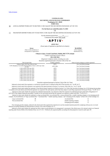 Vorschaubild Aptiv 10-K Jahresbericht 2022