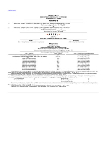 Vorschaubild Aptiv 10-Q Quartalsbericht 2023 