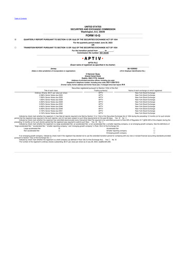 Vorschaubild Aptiv 10-Q Quartalsbericht 2023 