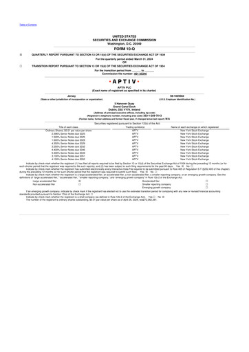 Vorschaubild Aptiv 10-Q Quartalsbericht 2024 