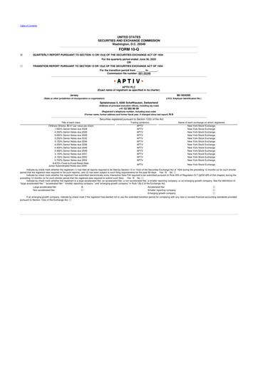 Vorschaubild Aptiv 10-Q Quartalsbericht 2025 