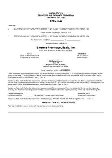 Thumbnail Cocrystal Pharma
 10-Q Quarterly Report FY2013 