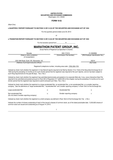 Thumbnail MARA Holdings
 10-Q Quarterly Report FY2013 