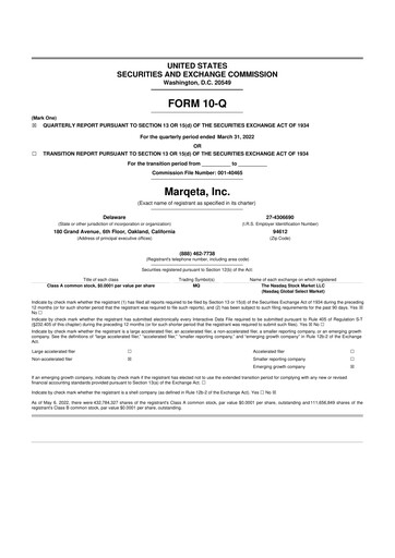 Thumbnail Marqeta 10-Q Quarterly Report FY2022 