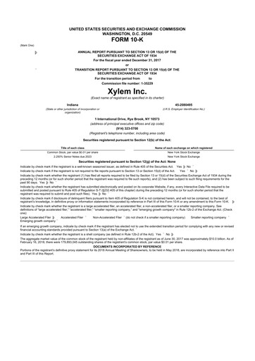 Thumbnail Xylem 10-K Annual Report 2017