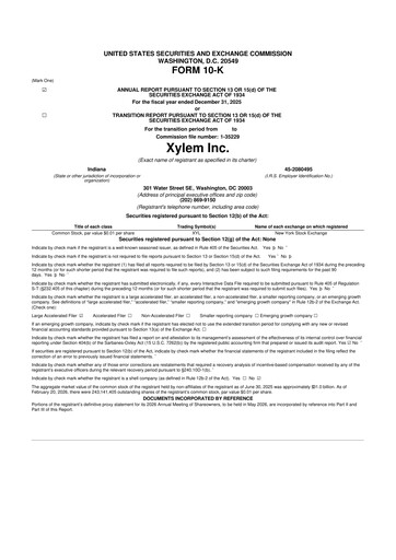 Thumbnail Xylem 10-K Annual Report 2025