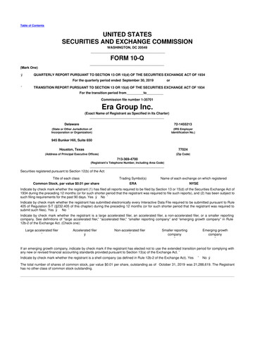 Miniature Bristow Group 10-Q Rapport trimestriel 2019 