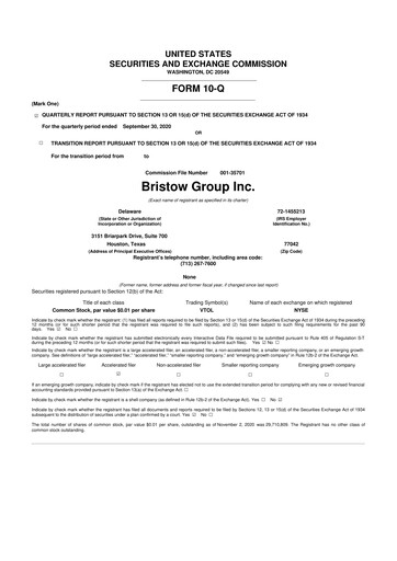 Miniature Bristow Group 10-Q Rapport trimestriel 2021 